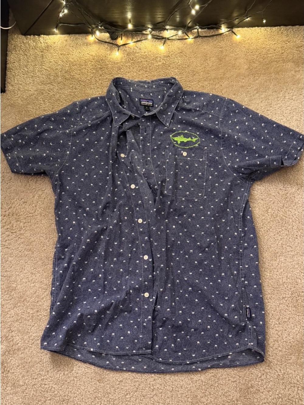 Patagonia Dogfish Head short sleeve button up “XL”